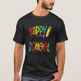 Glücklicher letzter Schultag Sommerferien Schulkra T-Shirt