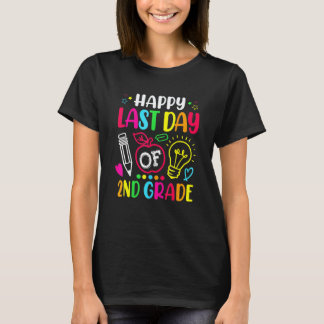 Glücklicher letzter Tag der 2. Klasse Lehrer Schül T-Shirt