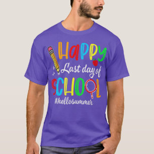 Glücklicher letzter Tag der Lehrerin Kinder Abschl T-Shirt