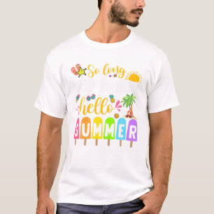 Glücklicher letzter Tag der Leopard-Regenbogenlehr T-Shirt