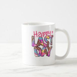 Glücklicher letzter Tag des Lehrers Abschluss Kind Kaffeetasse