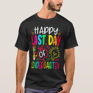 Glücklicher letzter Tag im Kindergarten lustiger L T-Shirt