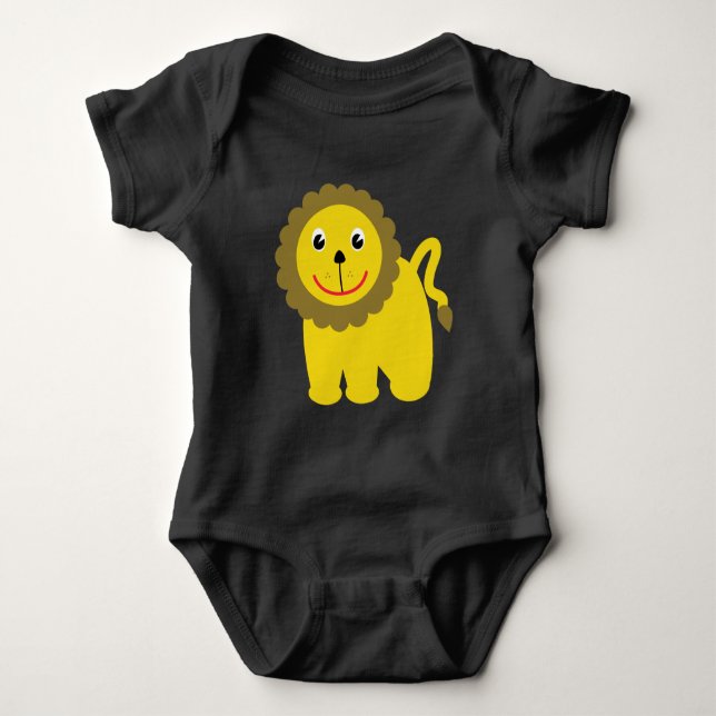 Glücklicher Löwe Baby Strampler (Vorderseite)