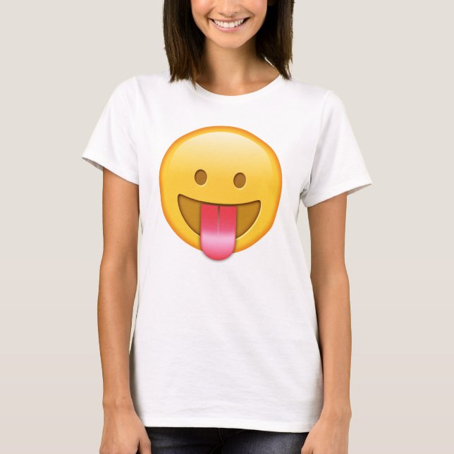 Glücklicher, lustiger Zunge heraus emoji T - Shirt