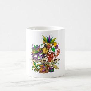Glücklicher Mardi Gras Kaffeebecher Kaffeetasse
