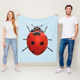 Glücklicher Marienkäfer Fleecedecke