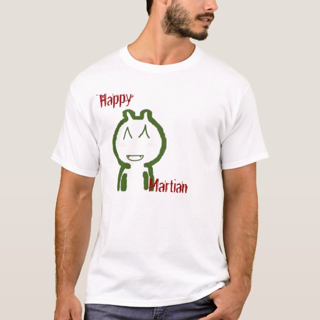 glücklicher Marsmensch T-Shirt (Vorderseite)