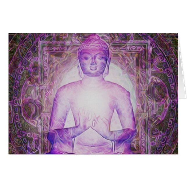 Glücklicher meditierender Buddha (Vorderseite (Horizontal))