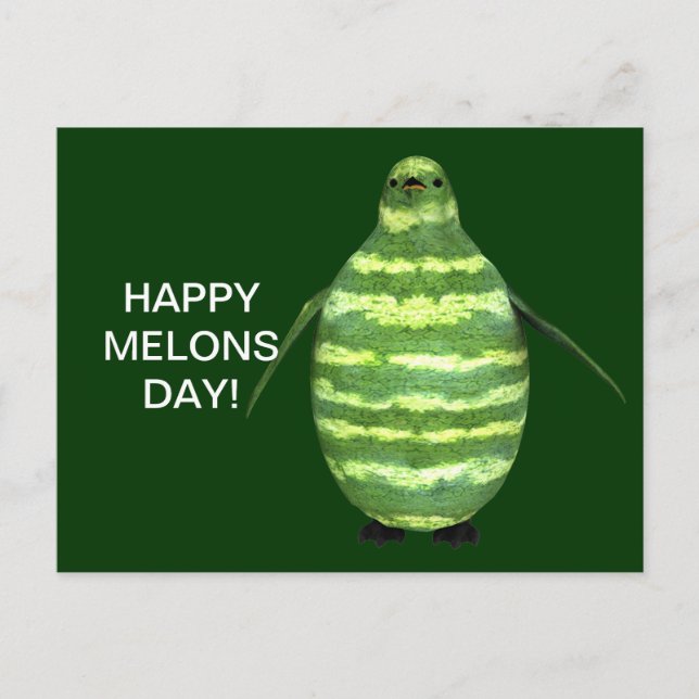 Glücklicher Melonentag! Postkarte (Vorderseite)