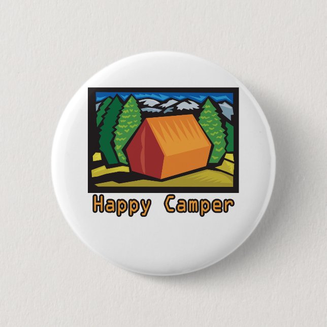 Glücklicher Mensch Button (Vorderseite)
