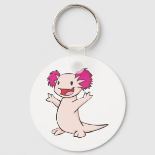 Glücklicher mexikanischer Axolotl-Cartoon Schlüsselanhänger