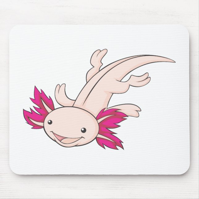 Glücklicher mexikanischer Axolotl Mousepad (Vorne)