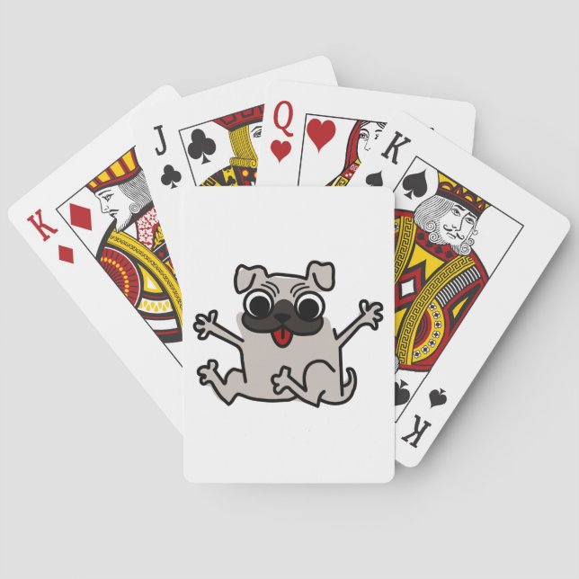 Glücklicher Mops Spielkarten (Rückseite)