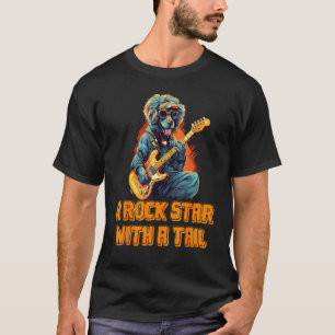 Glücklicher Musik Hund für Rockband und Gitarre Ro T-Shirt