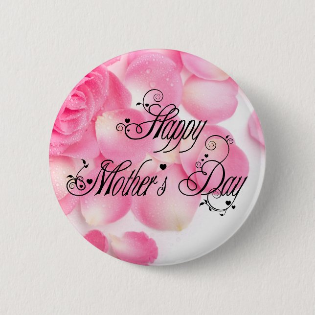 Glücklicher Mutter-Tag Button (Vorderseite)