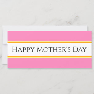 GLÜCKLICHER MUTTER TAG Hübsch rosa Streifen