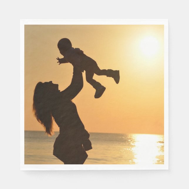 GLÜCKLICHER MUTTER-TAG SERVIETTE (Vorderseite)