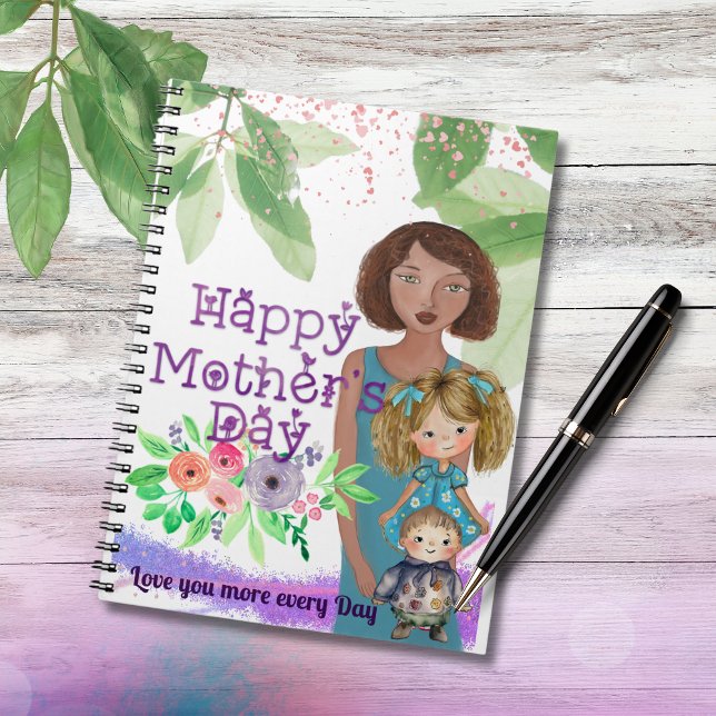 GLÜCKLICHER MUTTER-TAG von Kindern Notizblock (HAPPY MOTHER'S DAY from kids )
