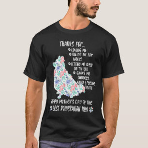 Glücklicher Muttertag 2021 Spitz Mama Hund T-Shirt