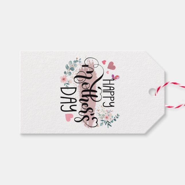 Glücklicher Muttertag 2025 Niedlicher Blumenkohl f Geschenkanhänger (Vorderseite (Horizontal))