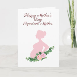 Glücklicher Muttertag, aufsehende Mutter, Silhouet Karte