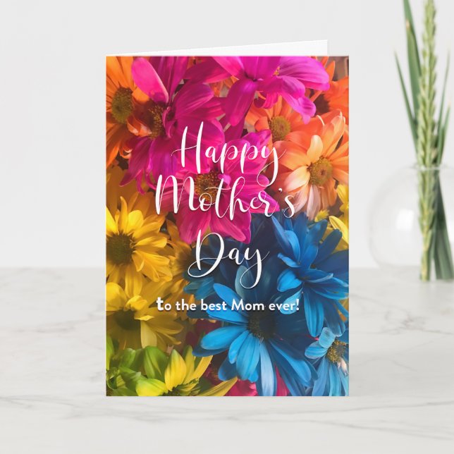 Glücklicher Muttertag ❤️ beste Blume Card Karte (Vorderseite)