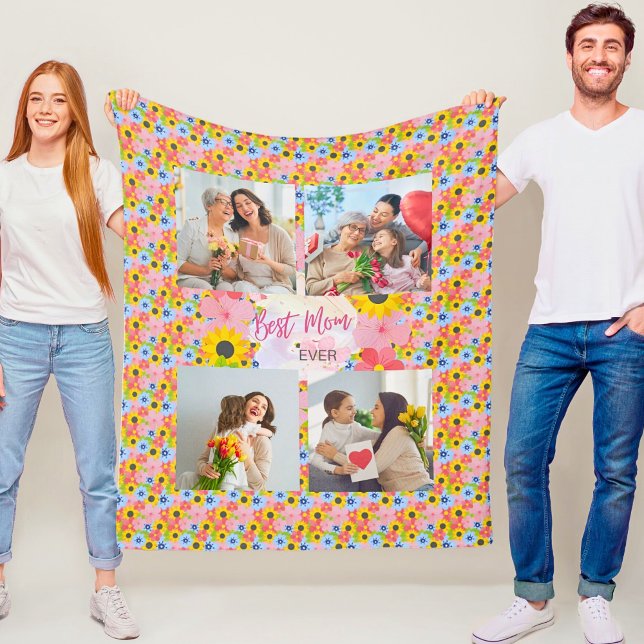 Glücklicher Muttertag, beste Mama je Fleecedecke (Von Creator hochgeladen)