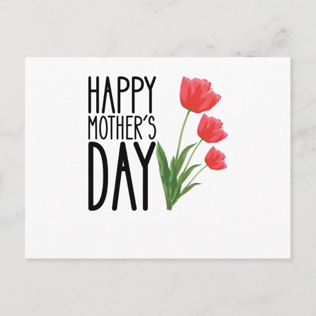 Glücklicher Muttertag Blumen Postkarte (Vorderseite)