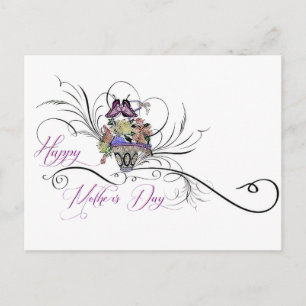 Glücklicher Muttertag Blumenstraußkorb Postkarte