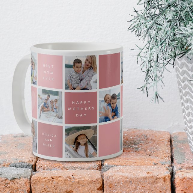 Glücklicher Muttertag-Fotogitter-Andenken Kaffeetasse (Von Creator hochgeladen)