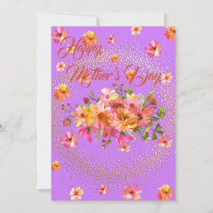 Glücklicher Muttertag Frühling Florals Feiertagskarte
