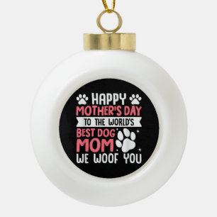 Glücklicher Muttertag für die weltbeste Mama für H Keramik Kugel-Ornament