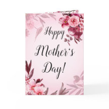 Glücklicher Muttertag Geschenkkarte Floral Rosa Ro