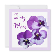 Glücklicher Muttertag hübsche lila Pansie blumig