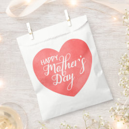 Glücklicher Muttertag im rosa Herz, Mama-Liebe Geschenktütchen