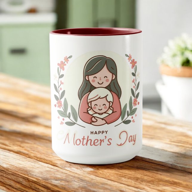 Glücklicher Muttertag - Mama und Kinderarmut Tasse (Von Creator hochgeladen)
