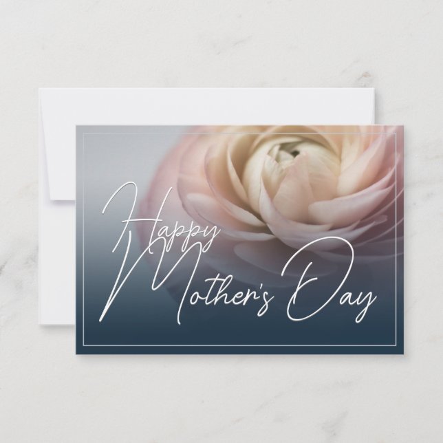 Glücklicher Muttertag mit Big Pink Rose (Vorderseite)