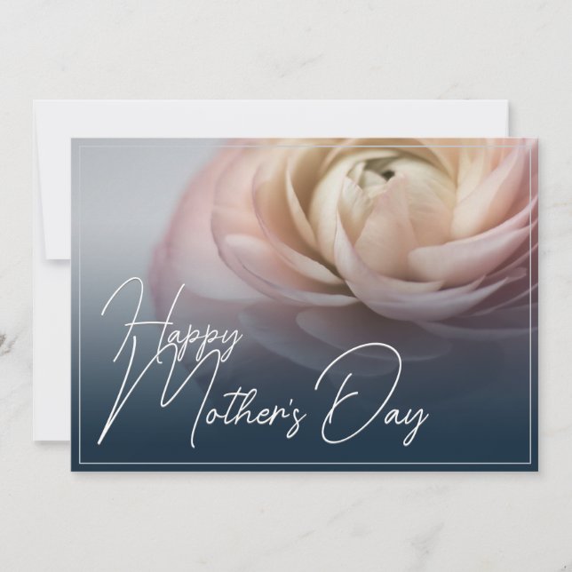 Glücklicher Muttertag mit Big Pink Rose (Vorderseite)