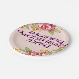 Glücklicher Muttertag mit Blume Pappteller