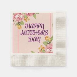 Glücklicher Muttertag mit Blume Serviette