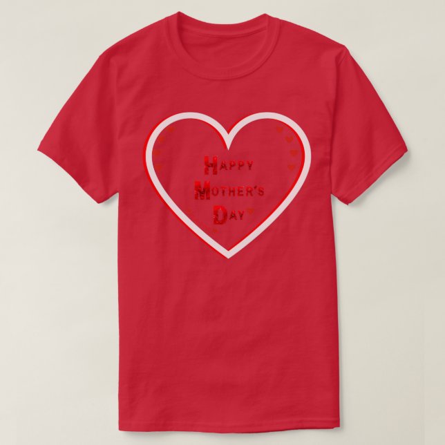 Glücklicher Muttertag mit Liebe 12 T-Shirt (Design vorne)