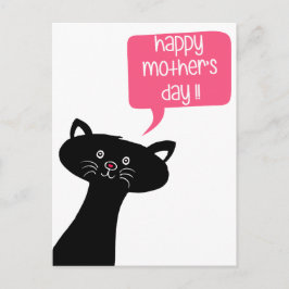 Glücklicher Muttertag - Niedliche Black Cat Postka Postkarte
