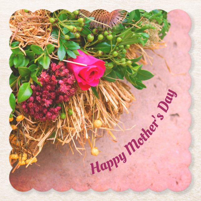 Glücklicher Muttertag, Personalisiert Untersetzer (Vorderseite)