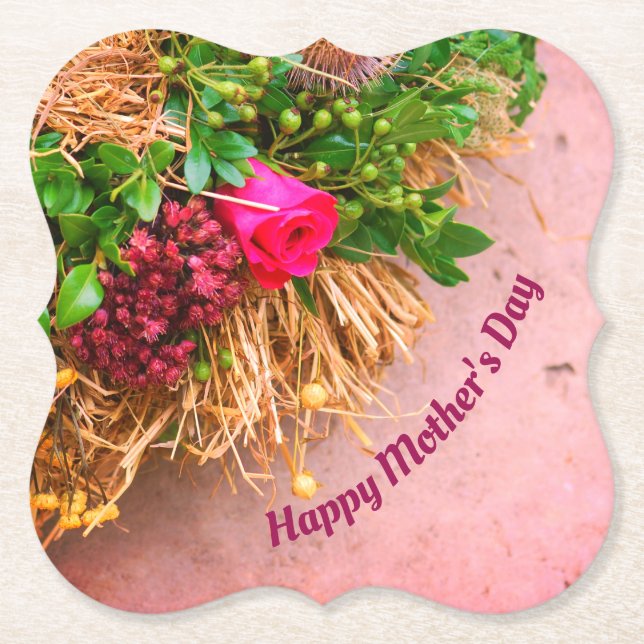 Glücklicher Muttertag, Personalisiert Untersetzer (Vorderseite)