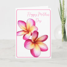 Glücklicher Muttertag Plumeria Faltkarte