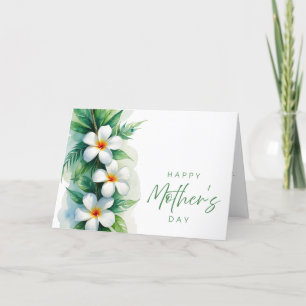 Glücklicher Muttertag Plumeria & Maile Lei Dankeskarte