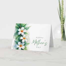 Glücklicher Muttertag Plumeria & Maile Lei Dankeskarte