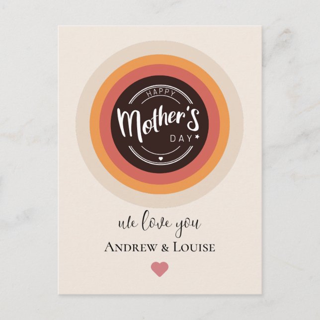 Glücklicher Muttertag Postkarte (Vorderseite)