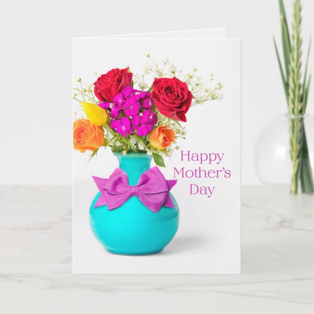 Glücklicher Muttertag Schöne Blume Feiertagskarte (Vorderseite)