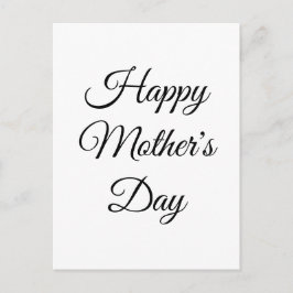 Glücklicher Muttertag, Schwarz-weißer Klassiker Postkarte
